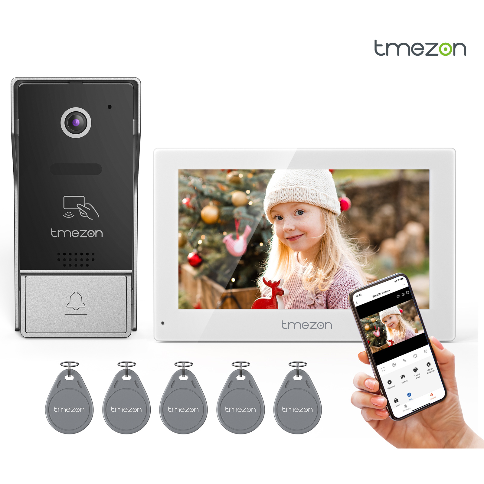Home Cinema Wall Panels - 4 Wire TMEZON WiFi Video Intercom
