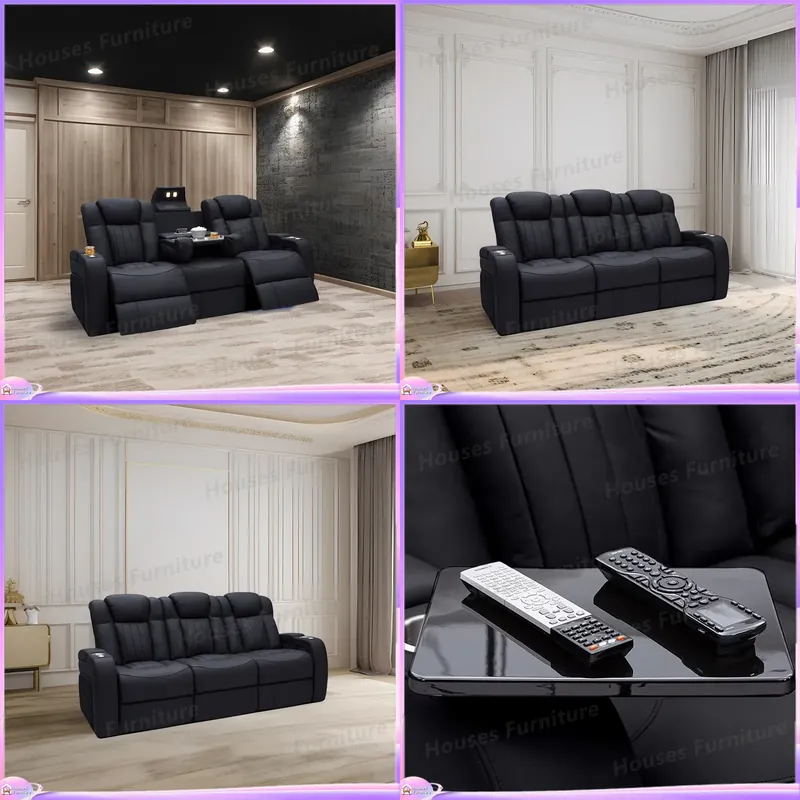 Home Cinema Recliners - Leather Recliner Sofa Home Theater Cinema