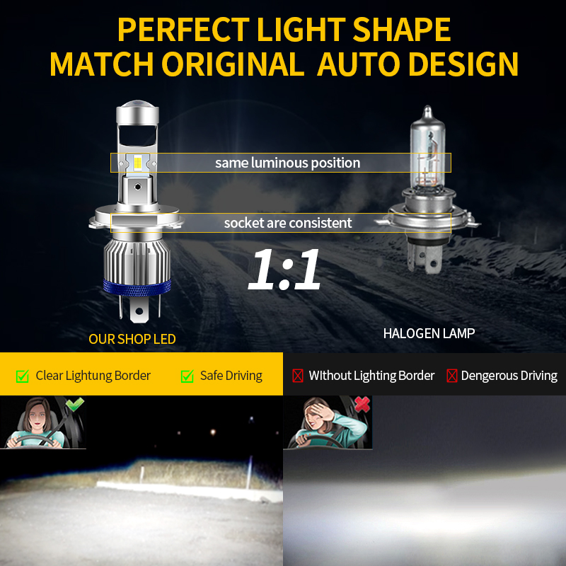 H4 HS1 LED Motorcycle Headligh - Home Cinema Projector review and price