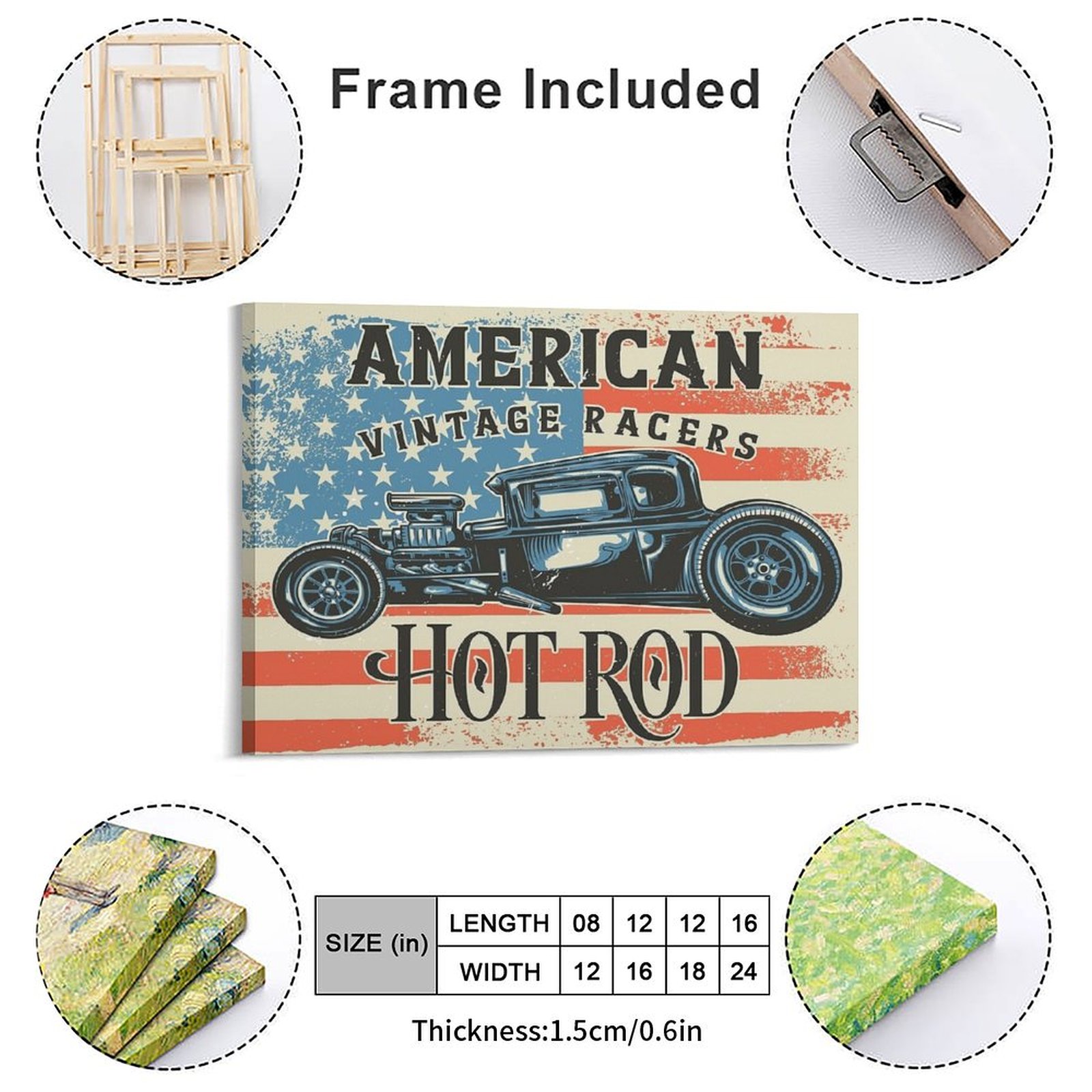 American Hot Rod Canvas Painti - Home Cinema Design review and price