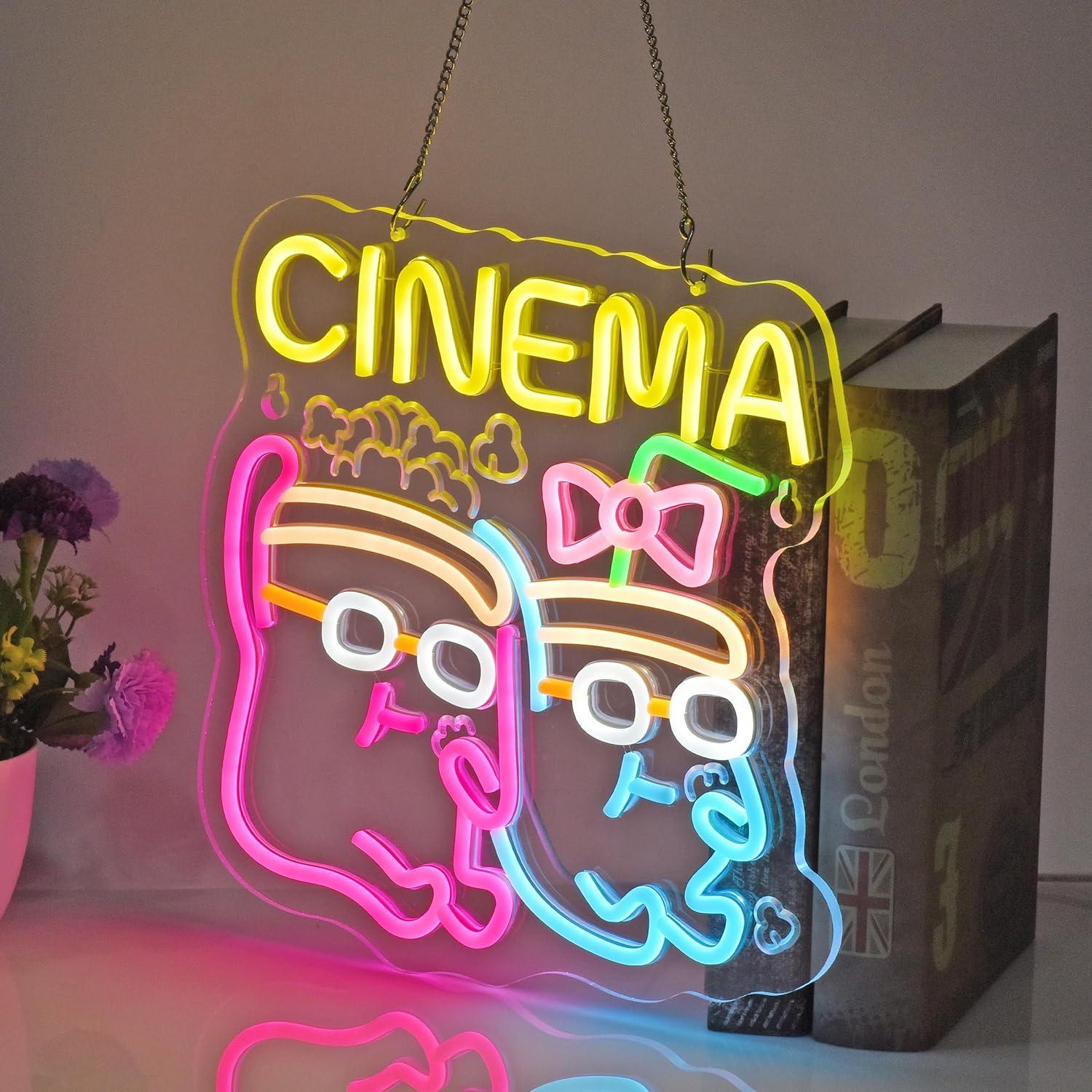 Cinema Neon Sign USB Dimmable  - Home Cinema Films review and price