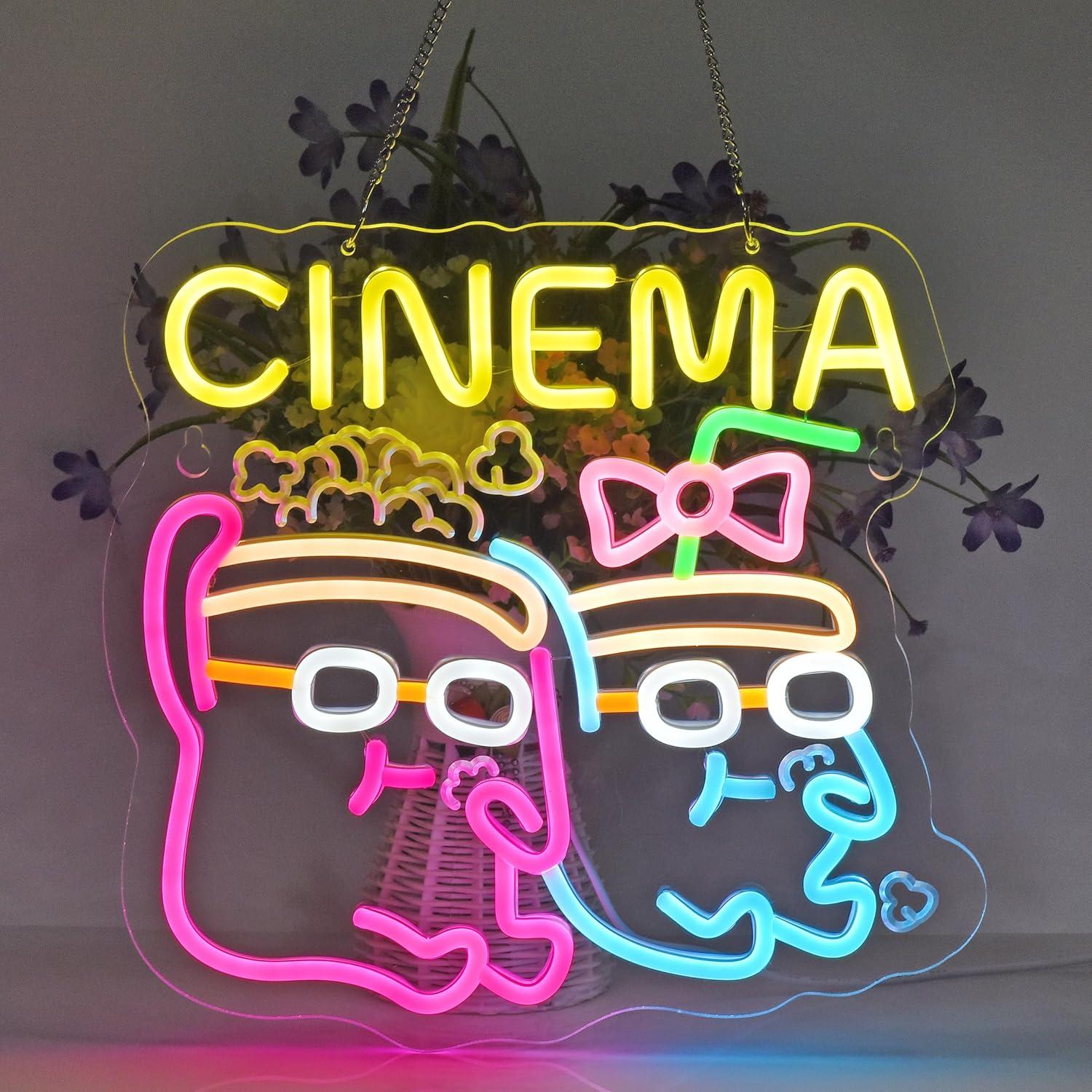 Cinema Neon Sign USB Dimmable  - Home Cinema Films review and price