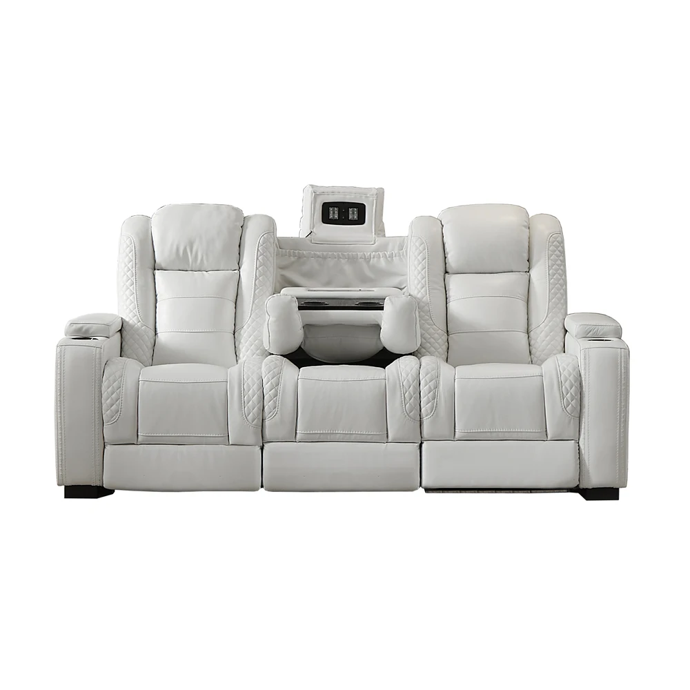 Luxury Power Recliner White Le - Home Cinema Recliners review and price