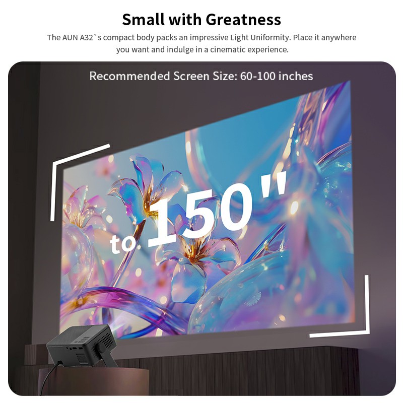 AUN A32 Pro Android 13 Project - Home Cinema Setup review and price