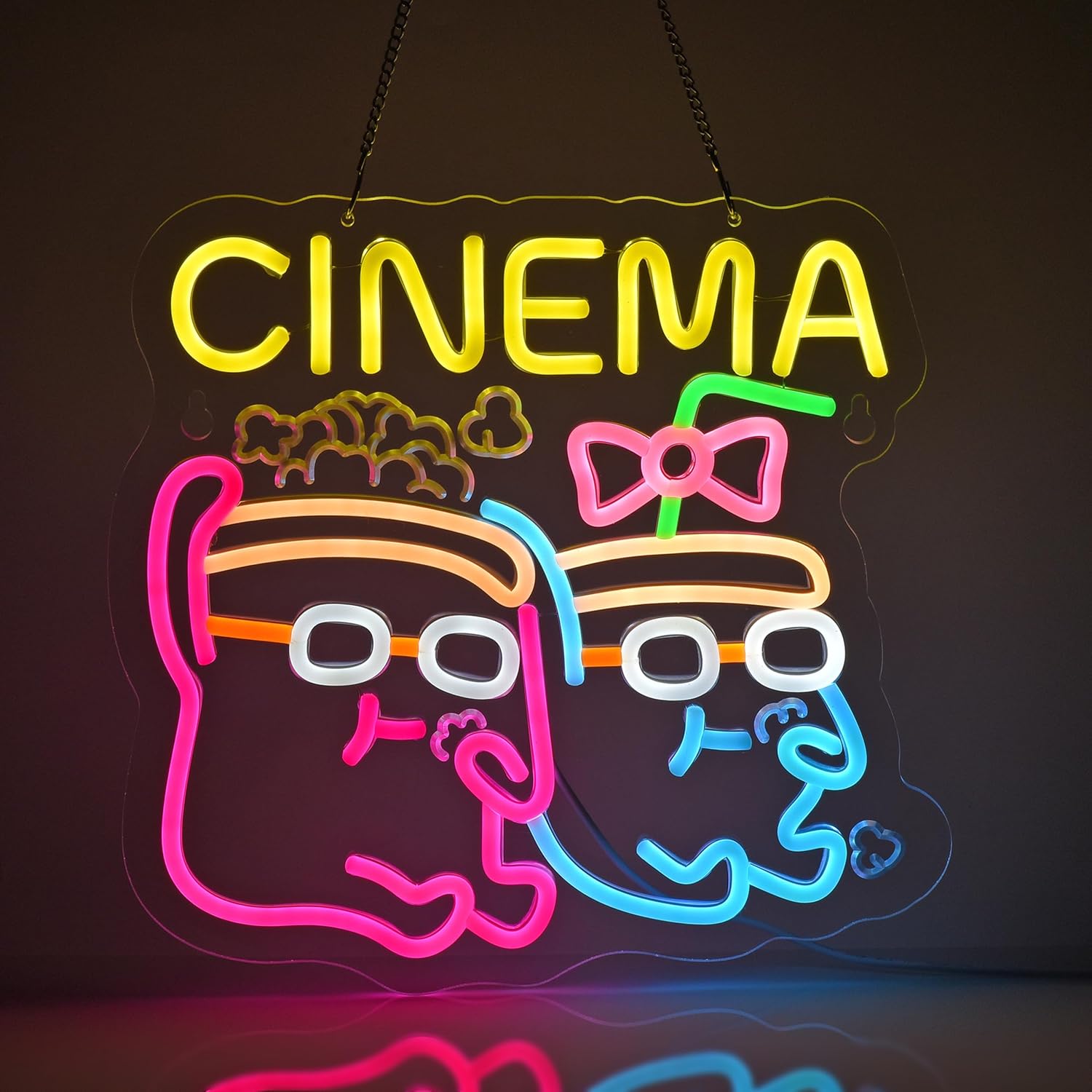 Cinema Neon Sign LED Popcorn D - Home Cinema Films review and price