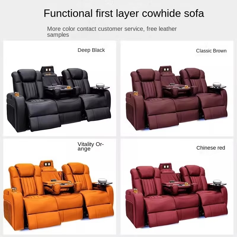 Leather Recliner Sofa Sets Pow - Home Cinema Recliners review and price