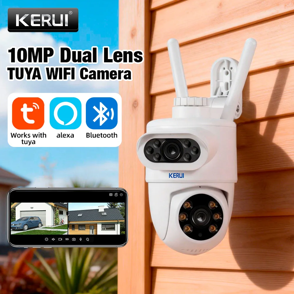 KERUI 5K 10MP Dual Lens PTZ WI - Home Cinema Wall Panels review and price