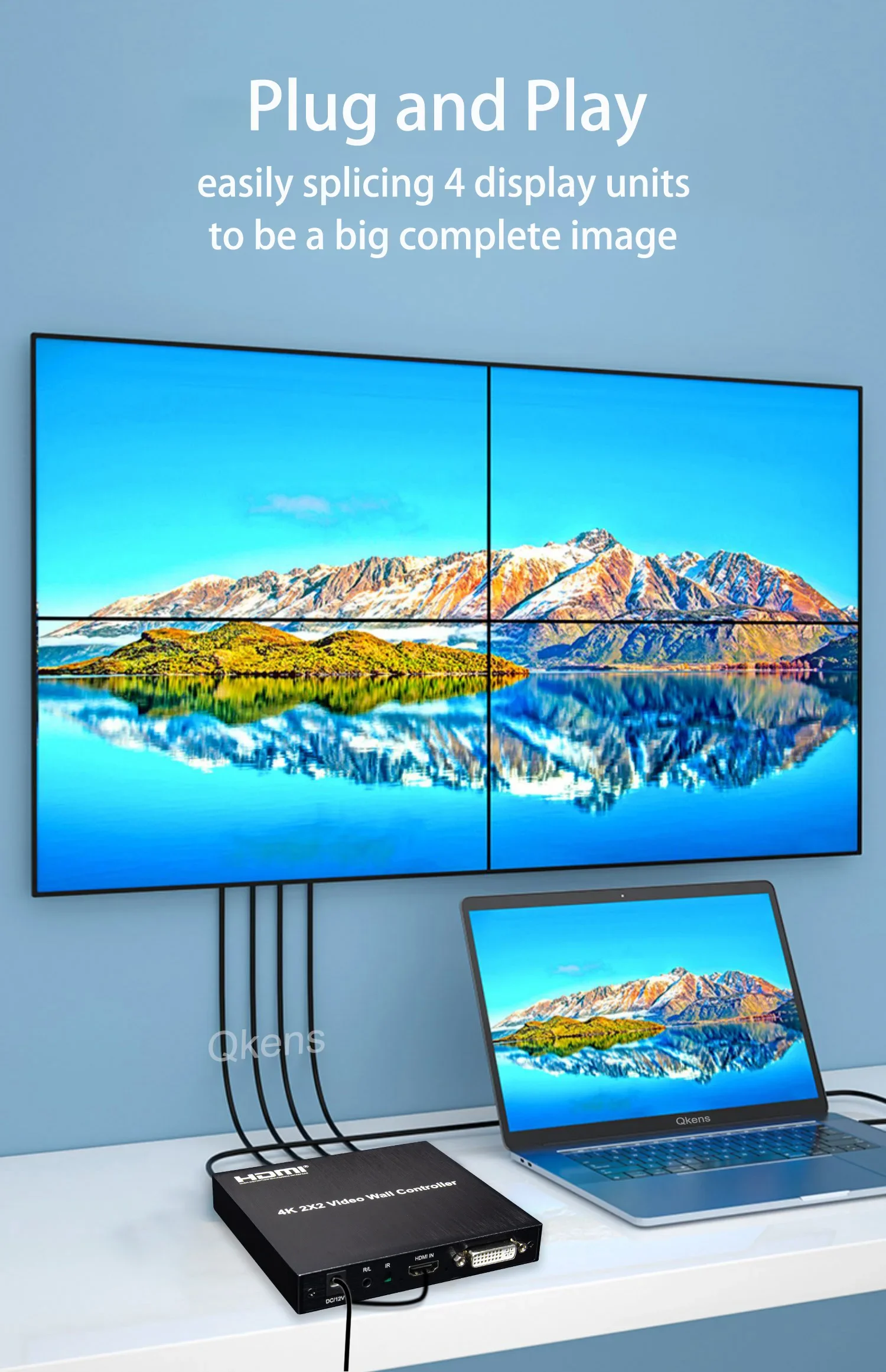 4K 2x2 HDMI TV Wall Controller - Home Cinema Wall Panels review and price